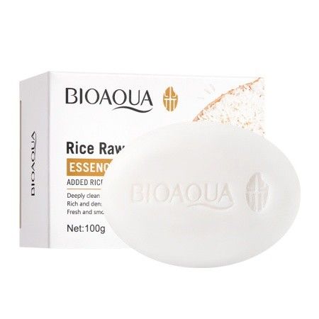 BIOAOUA RICE RAW PULP Soap for face and body with rice extract, 100 g